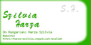 szilvia harza business card